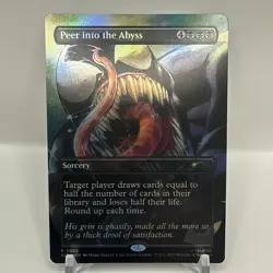 MTG Peer Into The Abyss (2002) Foil Full Color Secret Lair: Venom MT/NM - Image 1