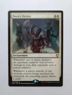 MTG Norn's Decree (ONC) Commander: Phyrexia: All Will Be One Regular Rare 09/028 - Image 1