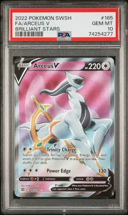 Pokemon PSA 10 Arceus V Full Art 165/172 PSA 10 ENG Brilliant Stars SWSH 2022 - Image 1