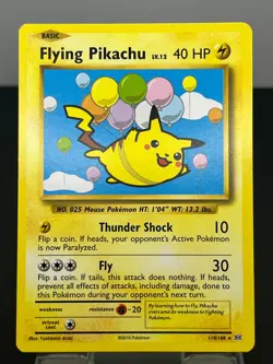 NM - Flying Pikachu 110/108 - Pokemon TCG Secret Rare XY Evolutions 2016 - Image 1