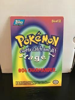Pokemon Vintage 1999 Holo Topps Charmander E4 of 12 #04 - Image 2