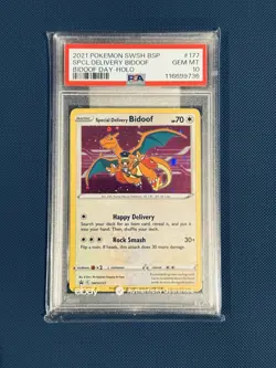 2021 Pokemon Special Delivery Bidoof Holo SWSH177 PSA 10 Gem MT - Image 1