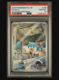 QUAXLY PSA 10 2023 POKEMON PALDEA EVOLVED #206/193 ILLUSTRATION RARE - Image 1