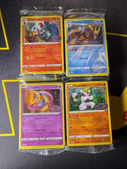 Pokemon SEALED Set of 4 Chilling Reign Prerelease Promos SWSH112 - SWSH115 - Image 1