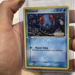 2006 Pokemon EX Legend Maker Stamped - Tentacool Reverse Holo Rare 66/92 LP+ TCG - Image 2