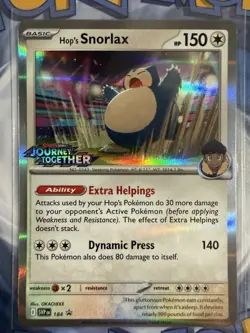 Pokemon TCG Snorlax Journey Together Stamped Promo 184 Near Mint Condition - Image 3
