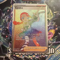 Pokemon TCG Candice 204/195 Silver Tempest Secret Rare Rainbow Trainer - Image 1