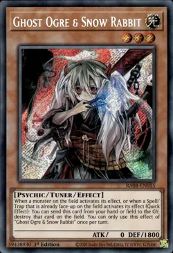 Ghost Ogre & Snow Rabbit - Secret Rare 1st Edition RA04-EN015 - NM - YuGiOh - Image 1