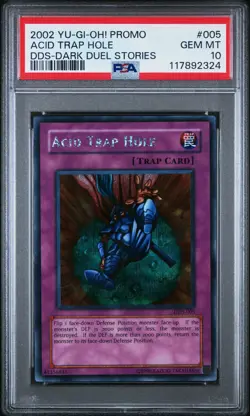2002 Yu-Gi-Oh! Acid Trap Hole Dark Duel Stories DDS Limited Ed Secret PSA 10 - Image 1