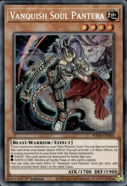 Vanquish Soul Pantera - Secret Rare 1st Edition RA04-EN044 - NM - YuGiOh - Image 1