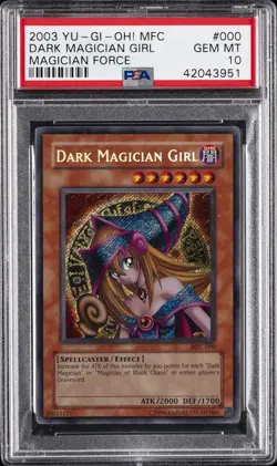2003 YU-GI-OH! MFC-MAGICIAN'S FORCE #000 DARK MAGICIAN GIRL PSA 10 - Image 1