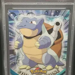 Blastoise #9 - PSA 8 NM-MT Non-holo 1999 Topps BLACK LOGO Pokemon CARD TV - Image 2