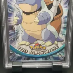 Blastoise #9 - PSA 8 NM-MT Non-holo 1999 Topps BLACK LOGO Pokemon CARD TV - Image 3