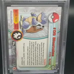 Blastoise #9 - PSA 8 NM-MT Non-holo 1999 Topps BLACK LOGO Pokemon CARD TV - Image 5