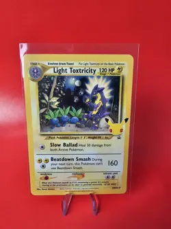 Pokemon Light Toxtricity SWSH137 Celebrations 25th Black Star Promo Holo Card! - Image 1
