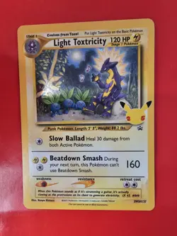 Pokemon Light Toxtricity SWSH137 Celebrations 25th Black Star Promo Holo Card! - Image 3