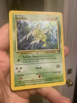 Scyther - 17/130 - Pokemon TCG Base Set 2 Holo Rare Card WOTC DMG - Image 3