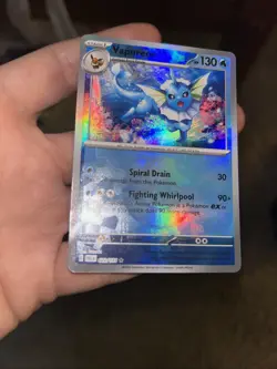 Pokemon Vaporeon TCG Master Ball Pattern Holo Card 022/131 Prismatic Evolutions - Image 1