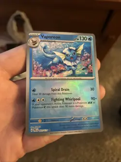 Pokemon Vaporeon TCG Master Ball Pattern Holo Card 022/131 Prismatic Evolutions - Image 3
