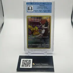 Pokemon Pikachu (Secret Rare) 241/236 Cosmic Eclipse Holo Full Art Card CGC 8.5 - Image 1