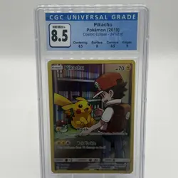 Pokemon Pikachu (Secret Rare) 241/236 Cosmic Eclipse Holo Full Art Card CGC 8.5 - Image 3
