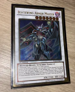 1ST EDITION BLACKWING ARMOR MASTER PGLD-EN077 YUGIOH CARD NM - Image 1