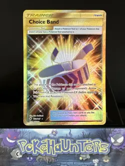Pokemon Card Choice Band 162/147 Burning Shadows Secret Rare NM - Image 1