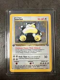 Snorlax 1st Edition Holo 11/64 Jungle Set - 1996 Pokemon Card - Lightly Played - Image 1
