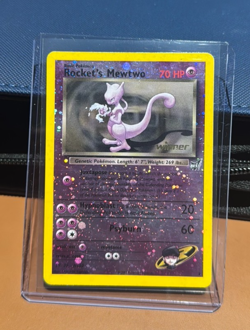 ROCKET'S MEWTWO - WINNER Stamped HOLO #8 Promo Pokemon Card WOTC exc - Image 1