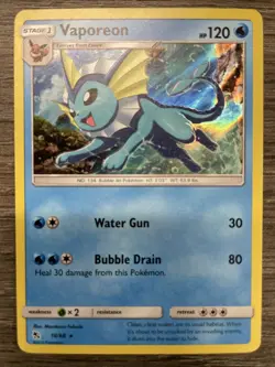Pokemon CGC Vaporeon 18/68 Holo Rare Hidden Fates MINT Pokemon TCG Card - Image 1