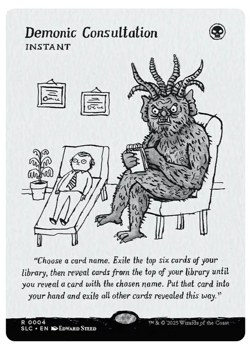 1x Demonic Consultation, 0004, Non-Foil, Secret Lair Encyclopedia, Magic MTG NM - Image 1