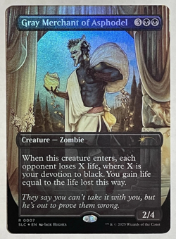 Magic the Gathering Secret Lair Encyclopedia FOIL Gray Merchant Of Asphodel - Image 1