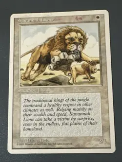 Savannah Lions X1 -4th Edition Played Condition See Front/back Pics - Image 1