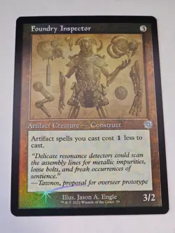 MTG - Foundry Inspector FOIL Schematic RETRO FRAME - Brother's War Artifacts - Image 1