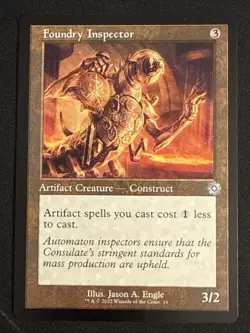 1x Foundry Inspector (16) Retro Frame The Brother's War LP MTG Magic x1 MKE - Image 1