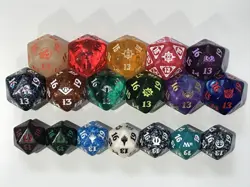 18 mtg spindown dice No Doubles, 11 are oversized life counter magic game dice - Image 1