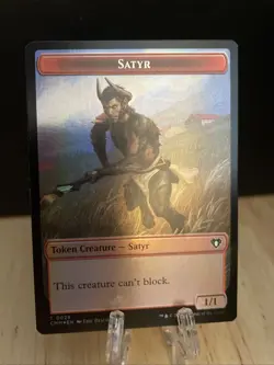 MTG Satyr (029) Eldrazi Scion (002) Token FOIL Commander Masters CMM NM/M - Image 2