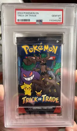 2024 Pokemon Trick or Trade Authentic Sealed Booster Pack PSA 10 Gem Mint - Image 1