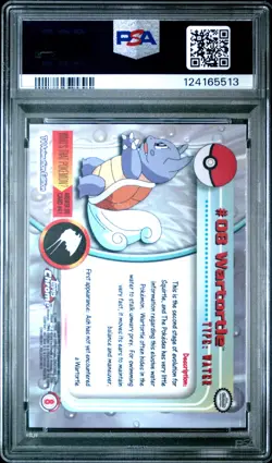 2000 TOPPS CHROME POKEMON T.V. #8 WARTORTLE PSA 8 - Image 2