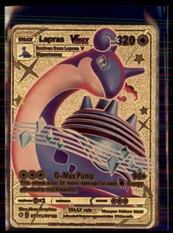 FAKE GOLD Custom Pokemon Shiny Lapras Vmax Vinyl NM - Image 1