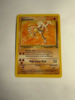 Hitmonlee 22/62 Fossil Set Unlimited Non-Holo Rare LP Pokemon TCG - Image 1