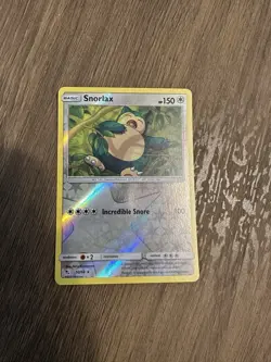 Pokemon TCG Snorlax 50/68 Hidden Fates Reverse Holo Rare NM - Image 1