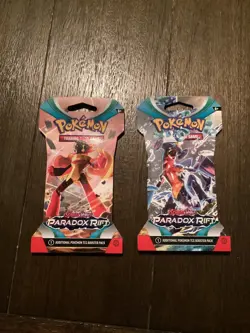 Pokemon 2 Sleeved Sealed Packs of Scarlett & VioletParadox Rift Booster Packs. - Image 1