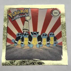 Squirtle G06 - 1999 Pokemon Artbox Series 1 Squirtle Squad Gold Holo Sticker - Image 1