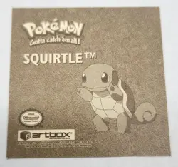 Squirtle G06 - 1999 Pokemon Artbox Series 1 Squirtle Squad Gold Holo Sticker - Image 2