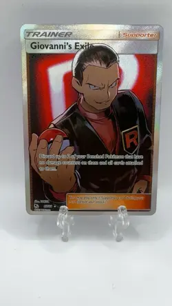 Pokemon TCG Giovanni's Exile 67/68 Hidden Fates Full Art Trainer NM - Image 1