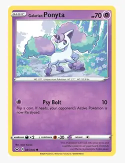 Galarian Ponyta 81/202 | Sword & Shield Base Set | 2020 Pokemon TCG | NM-MINT - Image 1