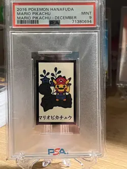 2016 Hanafuda Pokemon Mario Pikachu PSA 9 - Image 1