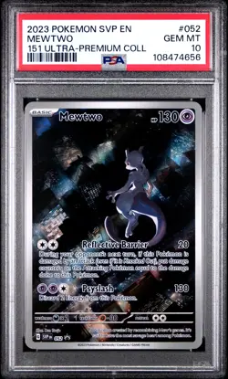 2023 POKEMON SVP EN-SV BLACK STAR PROMO 151 ULTRA-PREM COLL #052 MEWTWO PSA 10 - Image 1
