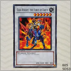 Gaia Knight, the Force of Earth - 5DS3-EN041 - Common 1st Edition Yugioh - Image 1
